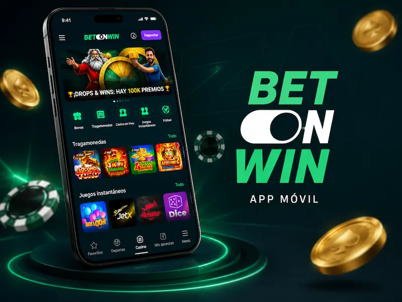 Aplicación móvil de BetonWin para Android, iPhone y versión web con acceso al casino online