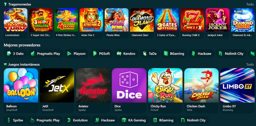 Tragamonedas y juegos de casino disponibles en BetonWin para jugadores de Chile